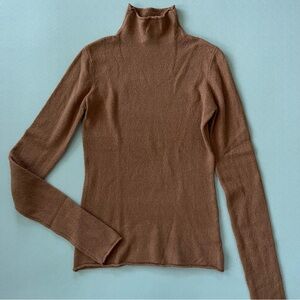 Elegant Brown Turtleneck for Women